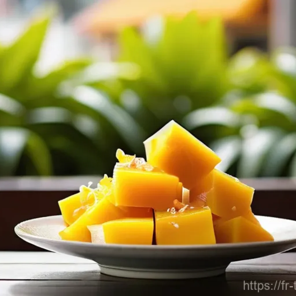 대만에서 인기 있는 디저트 - **Prompt for Mango Baobing:**
    "A vibrant and mouth-watering Taiwanese Mango Baobing. A generous ...
