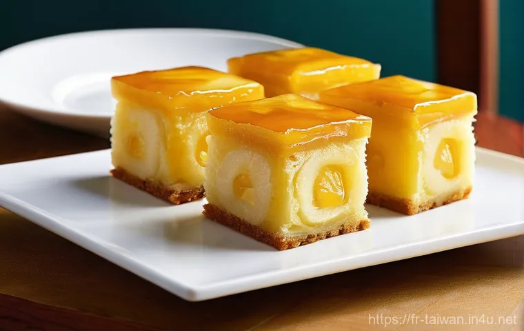 대만에서 인기 있는 디저트 - **Prompt for Wheel Cakes (Chè-lún-pián):**
    "A close-up, warm, and inviting shot of a freshly mad...