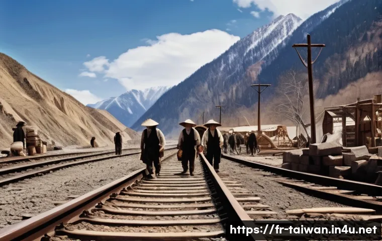 중화민국의 해외 이민 역사 - A bustling early 20th-century immigrant scene showing Chinese laborers arriving at a North American ...